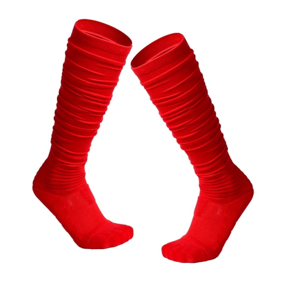 Scrunch Football Socks Ultra Long Cotton Knee High Socks Padded Rugby Socks