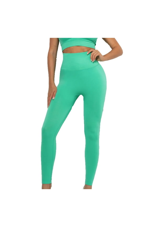 Scrunch Workout Leggings for Women Seamless High Waisted Stretch Full Length Yoga Pants Gym Exercise Tights Mint Green