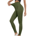 thumbnail image 1 of Scrunch Yoga Leggings for Women Seamless High Waisted Gym Exercise Pants Stretch Butt Lifting Workout Tights Army Green, 1 of 4