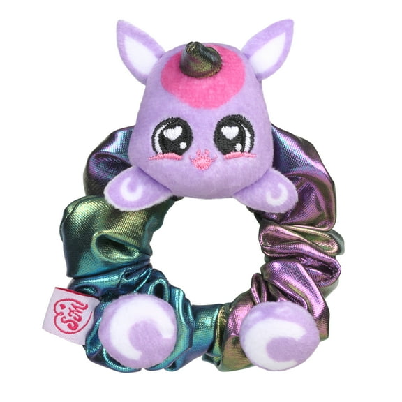 ScrunchMiez Single Pack - Transforms From Hair Scrunchie to Plush Friend & Backpack clip! - Styles May Vary