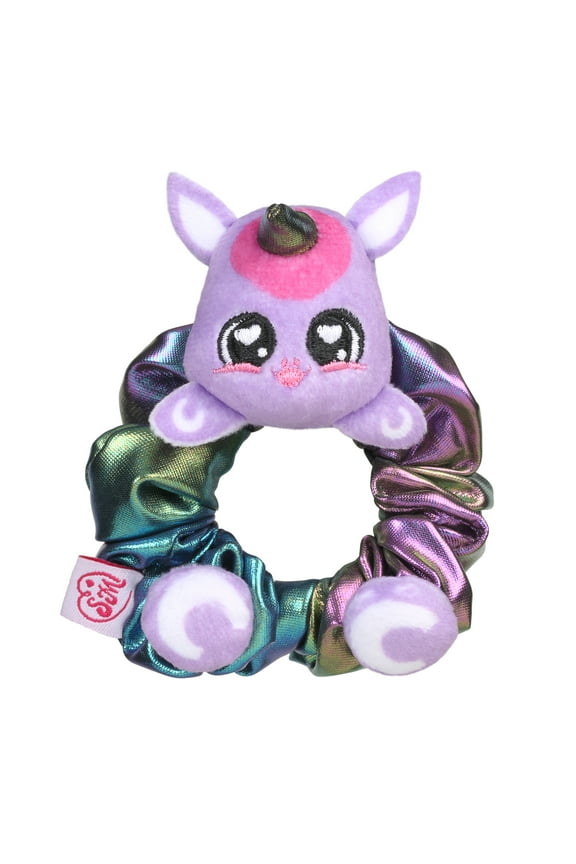 Single Pack - Transforms From Hair Scrunchie to Plush Friend & Backpack clip! - Styles May Vary