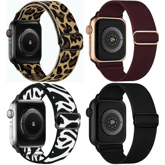 Scrunchie Bands Compatible with Apple Watch Bands 40mm 38mm 41mm 42mm 44mm 45mm 49mm, Adjustable Braided Elastic Stretchy Nylon Solo Loop Women Men Wristbands for iWatch Series Ultra 9 3 4 5 SE 6 7 8