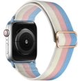 thumbnail image 1 of Scrunchie Bands Compatible with Apple Watch Bands 40mm 38mm 41mm 42mm 44mm 45mm 49mm, Adjustable Braided Elastic Stretchy Nylon Solo Loop Women Men Wristbands for iWatch Series Ultra 9 3 4 5 SE 6 7 8, 1 of 9