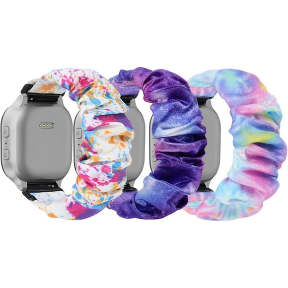 Scrunchie Bands for Gizmo Watch 1-3, Gabb Watch, SyncUP Kids, 20mm Stretchy Solo Loop Band for Boys & Girls