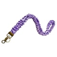 thumbnail image 1 of Scrunchie Lanyard Set, Stretchy Neck Strap, Wristlet Keychain, ID Badge Holder, Soft Fabric Lanyard, Retractable Keychain Strap, Scrunchie Lanyard for Most Smartphones ID Badges Keys Wallets, Purple, 1 of 5