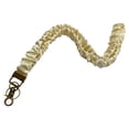 thumbnail image 1 of Scrunchie Lanyard Set, Stretchy Neck Strap, Wristlet Keychain, ID Badge Holder, Soft Fabric Lanyard, Retractable Keychain Strap, Scrunchie Lanyard for Most Smartphones ID Badges Keys Wallets, Beige, 1 of 5