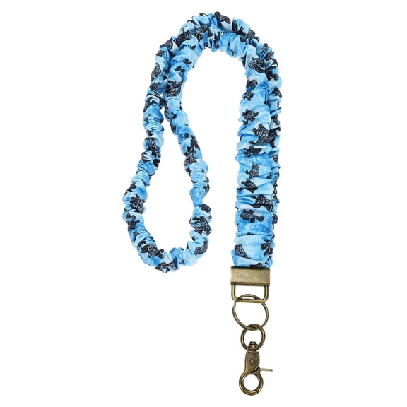 Scrunchie Lanyard Teacher, Stretchy Lanyards for Teachers Cute Retractable ID Badge Holder with Clips for Women, Sea Turtle Print