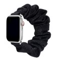 thumbnail image 1 of Scrunchie Strap For Apple watch band 40mm 44mm 42mm 38mm 42 mm Elastic Nylon bracelet Solo Loop band iWatch 5 4 3 se 6 7 41 45mm - Black gold, 1 of 10