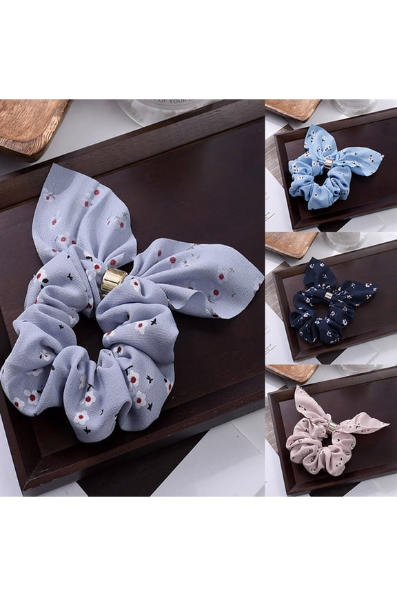 Scrunchie for Women Teen Hair Ties Teen gifts for Women trendy Stuff Hair Elastics Hair Accessories Valentine Gift for Her Blue
