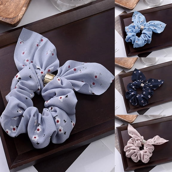 Scrunchie for Women Teen Hair Ties Teen gifts for Women trendy Stuff Hair Elastics Hair Accessories Valentine Gift for Her Blue