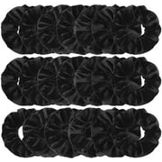 Scrunchies, 20PCS Velvet Scrunchies Hair Scrunchie for Women and Girls, Korean Velvet Scrunchy for Ponytail Holder with A Storage Bag, Black