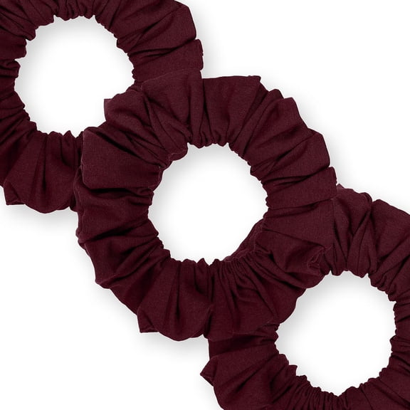 Scrunchies Cotton Knit Jumbo Size 3-Pack Ponytail Holder Made in USA Scrunchie King Burgundy