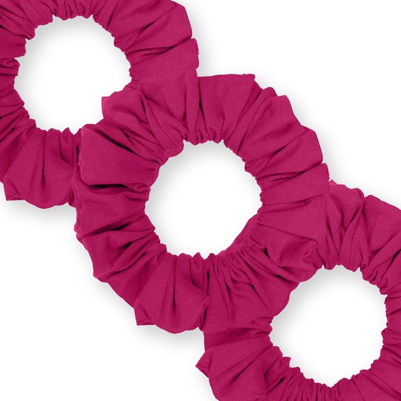 Scrunchies Cotton Knit Jumbo Size 3-Pack Ponytail Holder Made in USA Scrunchie King Fuchsia