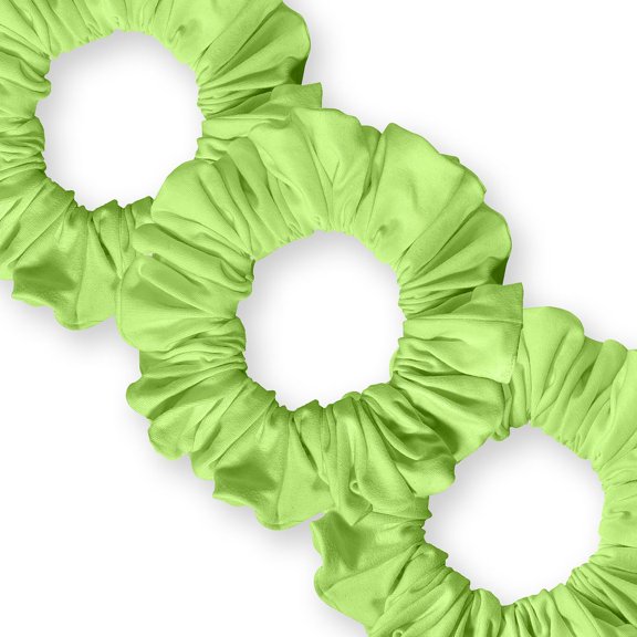 Scrunchies Cotton Knit Jumbo Size 3-Pack Ponytail Holder Made in USA Scrunchie King Lime
