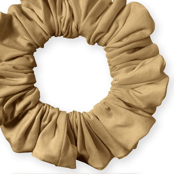 Scrunchies Cotton Knit Jumbo Size Ponytail Holder Made in USA Scrunchie King Khaki