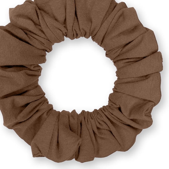 Scrunchies Cotton Knit Jumbo Size Ponytail Holder Made in USA Scrunchie King Mocha