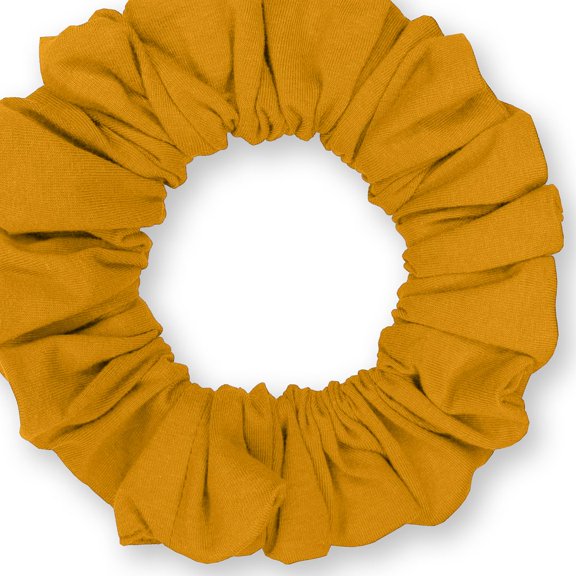 Scrunchies Cotton Knit Jumbo Size Ponytail Holder Made in USA Scrunchie King Mustard