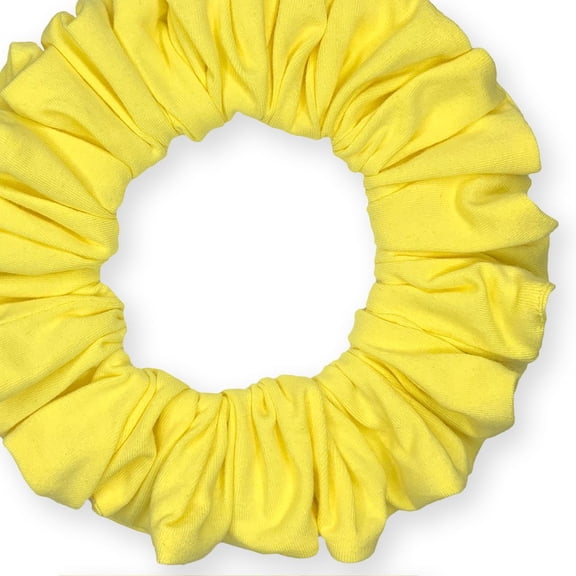 Scrunchies Cotton Knit Jumbo Size Ponytail Holder Made in USA Scrunchie King Yellow Light