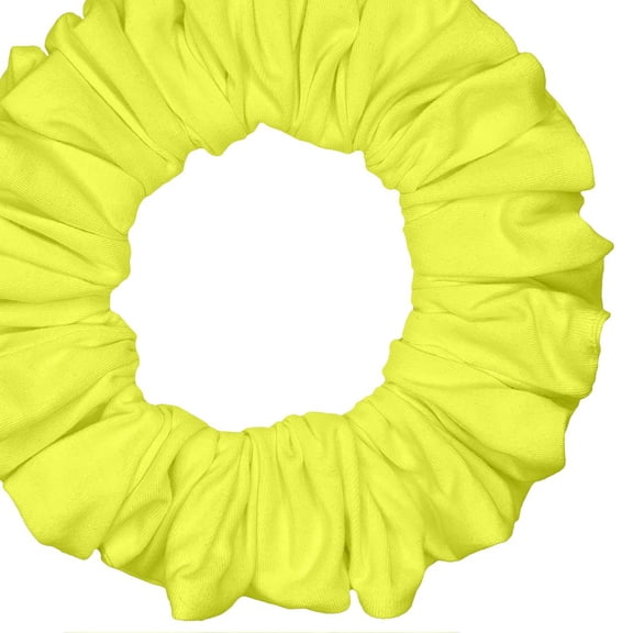 Scrunchies Cotton Knit Jumbo Size Ponytail Holder Made in USA Scrunchie King Yellow Neon