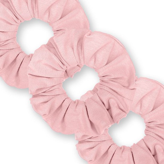 Scrunchies Cotton Knit Standard Size 3-Pack Ponytail Holder Made in USA Scrunchie King Blush