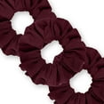 thumbnail image 1 of Scrunchies Cotton Knit Standard Size 3-Pack Ponytail Holder Made in USA Scrunchie King Burgundy, 1 of 5