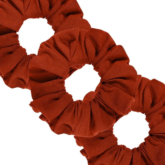 Scrunchies Cotton Knit Standard Size 3-Pack Ponytail Holder Made in USA Scrunchie King Rust