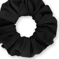 thumbnail image 1 of Scrunchies Cotton Knit Standard Size Ponytail Holder Made in USA Scrunchie King Black, 1 of 5