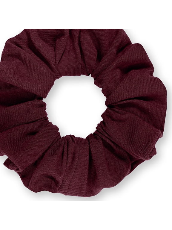 Scrunchies Cotton Knit Standard Size Ponytail Holder Made in USA Scrunchie King Burgundy