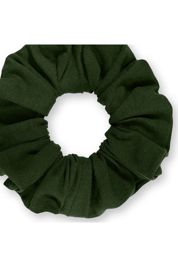 Scrunchies Cotton Knit Standard Size Ponytail Holder Made in USA Scrunchie King Olive