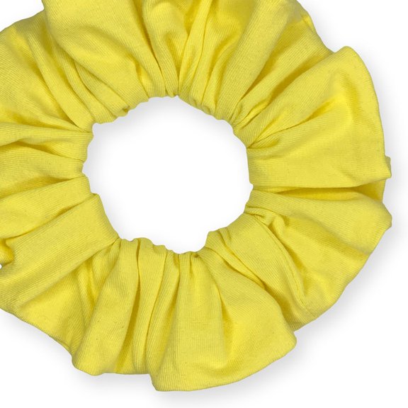 Scrunchies Cotton Knit Standard Size Ponytail Holder Made in USA Scrunchie King Yellow Light