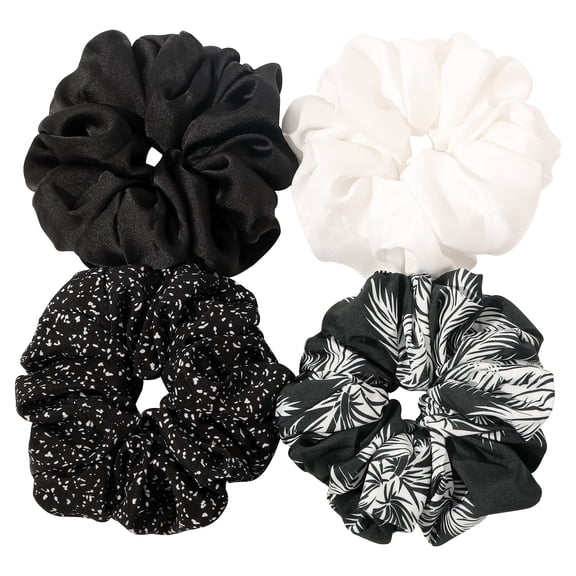 Scrunchies Cotton Scrunchy for Girls Women Thick Curl Hair, No Crease Hair Accessories, Soft Ropes Ponytail Holder