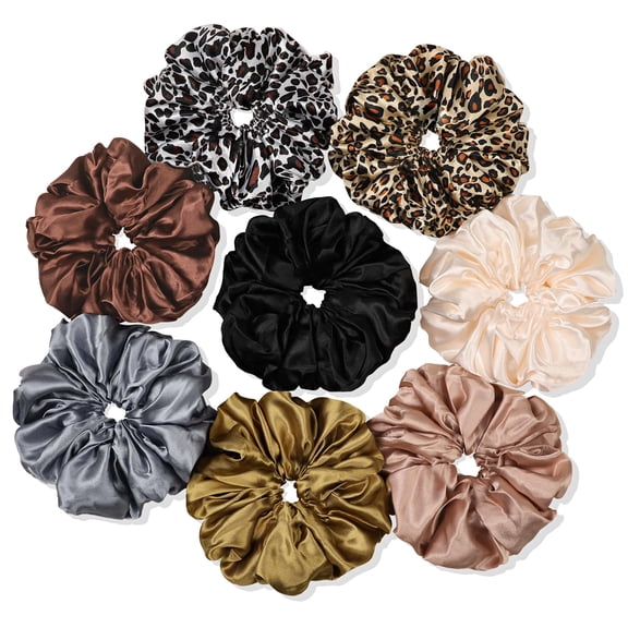 Scrunchies Cotton Scrunchy for Girls Women Thick Curl Hair, No Crease Hair Accessories, Soft Ropes Ponytail Holder