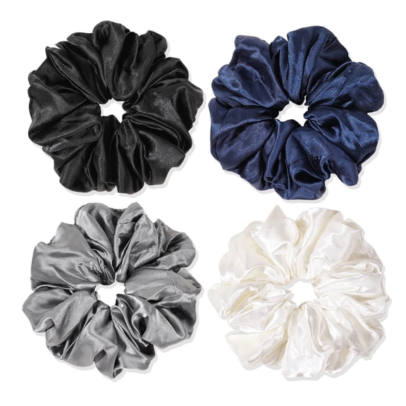 Scrunchies Cotton Scrunchy for Girls Women Thick Curl Hair, No Crease Hair Accessories, Soft Ropes Ponytail Holder