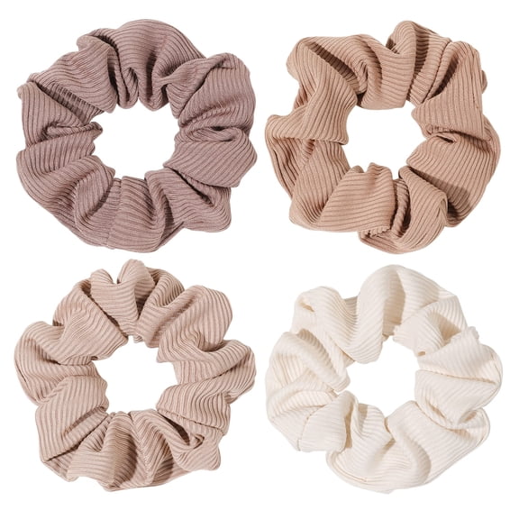 Scrunchies Cotton Scrunchy for Girls Women Thick Curl Hair, No Crease Hair Accessories, Soft Ropes Ponytail Holder