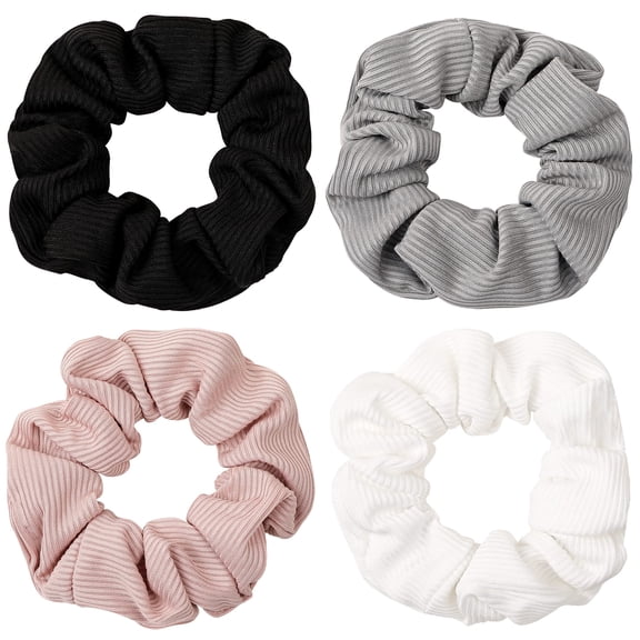Scrunchies Cotton Scrunchy for Girls Women Thick Curl Hair, No Crease Hair Accessories, Soft Ropes Ponytail Holder