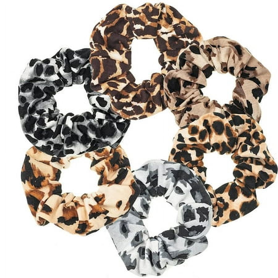 Leopard Mix Scrunchies - 6pcs Pack — JewelCity