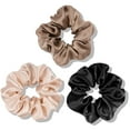 thumbnail image 1 of Scrunchies for Hair Sleep, Women Grils Silk Hair Ties for Frizz & Breakage Curly Hair, No Damage, Elastics Ponytail Holder, 3 Pack, 1 of 7