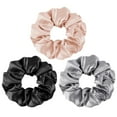 thumbnail image 1 of Scrunchies for Hair Sleep, Women Grils Silk Hair Ties for Frizz & Breakage Curly Hair, No Damage, Elastics Ponytail Holder, 3 Pack, 1 of 7