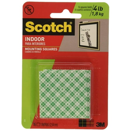 Scotch Adhesive Square MMM111 - 1 Inch Square, White