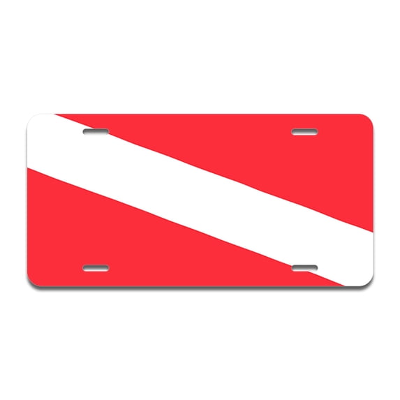 Scuba Aluminum License Plate| License Plate 12" X 6" Fits Any Car, Truck, SUV, RV, or Trailer | Made in The USA