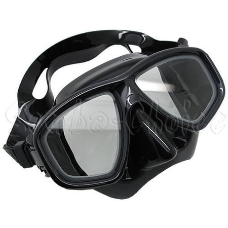 Scuba Black Dive Mask NEARSIGHTED Prescription RX Optical Lenses (-5.5)