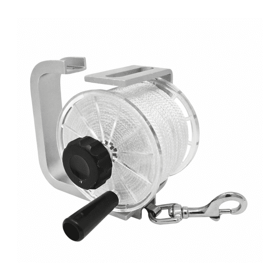 Scuba Choice 270 ft Aluminum Wreck Dive Reel with Stainless Steel Bolt Snap