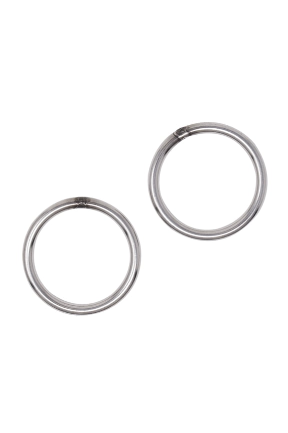 316 Stainless Steel Welded Round Ring 6mm x 50mm (1/4" x 2"), 2pc