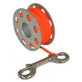 thumbnail image 1 of Scuba Choice Aluminum Finger Spool 75ft Dive Reel w/Bolt Snap-Silver/Orange, 1 of 2