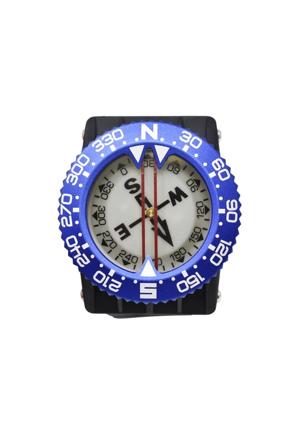 Diving Deluxe Aluminum Frame Wrist Compass, Blue