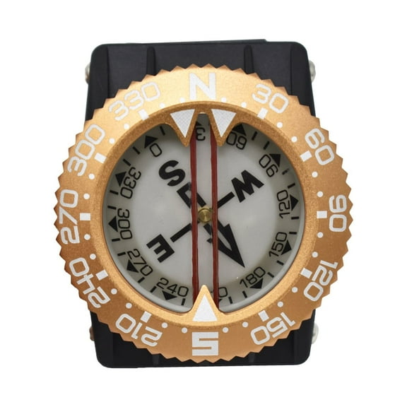 Scuba Choice Diving Deluxe Aluminum Frame Wrist Compass, Gold