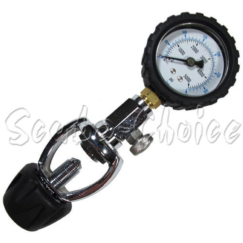 Scuba Choice Diving Dive Yoke Tank Pressure Checker 5000 PSI 350 BAR