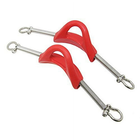 Scuba Choice Diving Stainless Steel Red Spring Fin Straps Screw Locked Style - Pair, Large