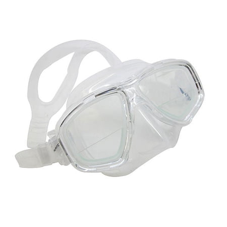 Scuba Clear Dive Mask FARSIGHTED Prescription RX 1/3 Optical Lenses (+2.0)