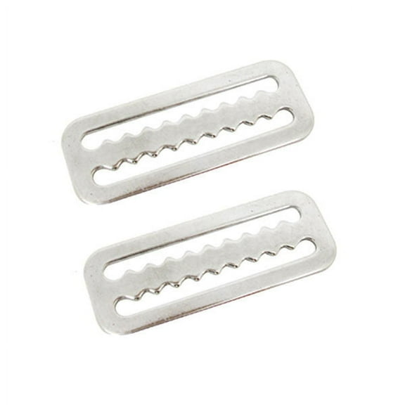 Scuba Dive Dive Stainless Steel Webbing Weight Belt Keeper, Pair